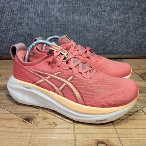 ASICS GEL-NIMBUS 27 Women's Size 9.5 'DARK PINK CLAY/ORANGE GLOW' Running Shoes